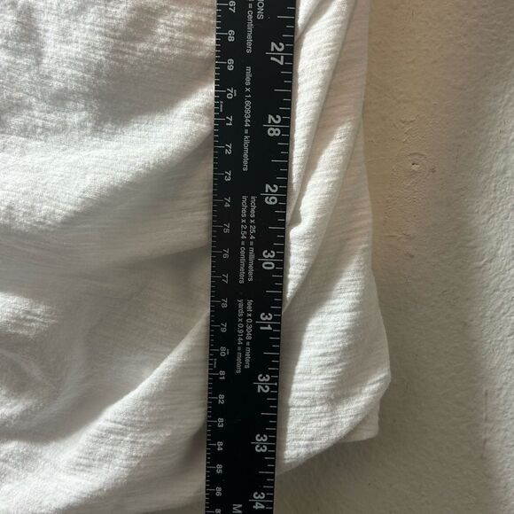 James Perse Ladies White Dress 2 Medium Ruched Sides WSVH6835CU Capsule Casual - Picture 6 of 9